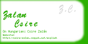 zalan csire business card