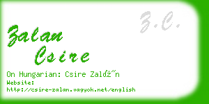 zalan csire business card